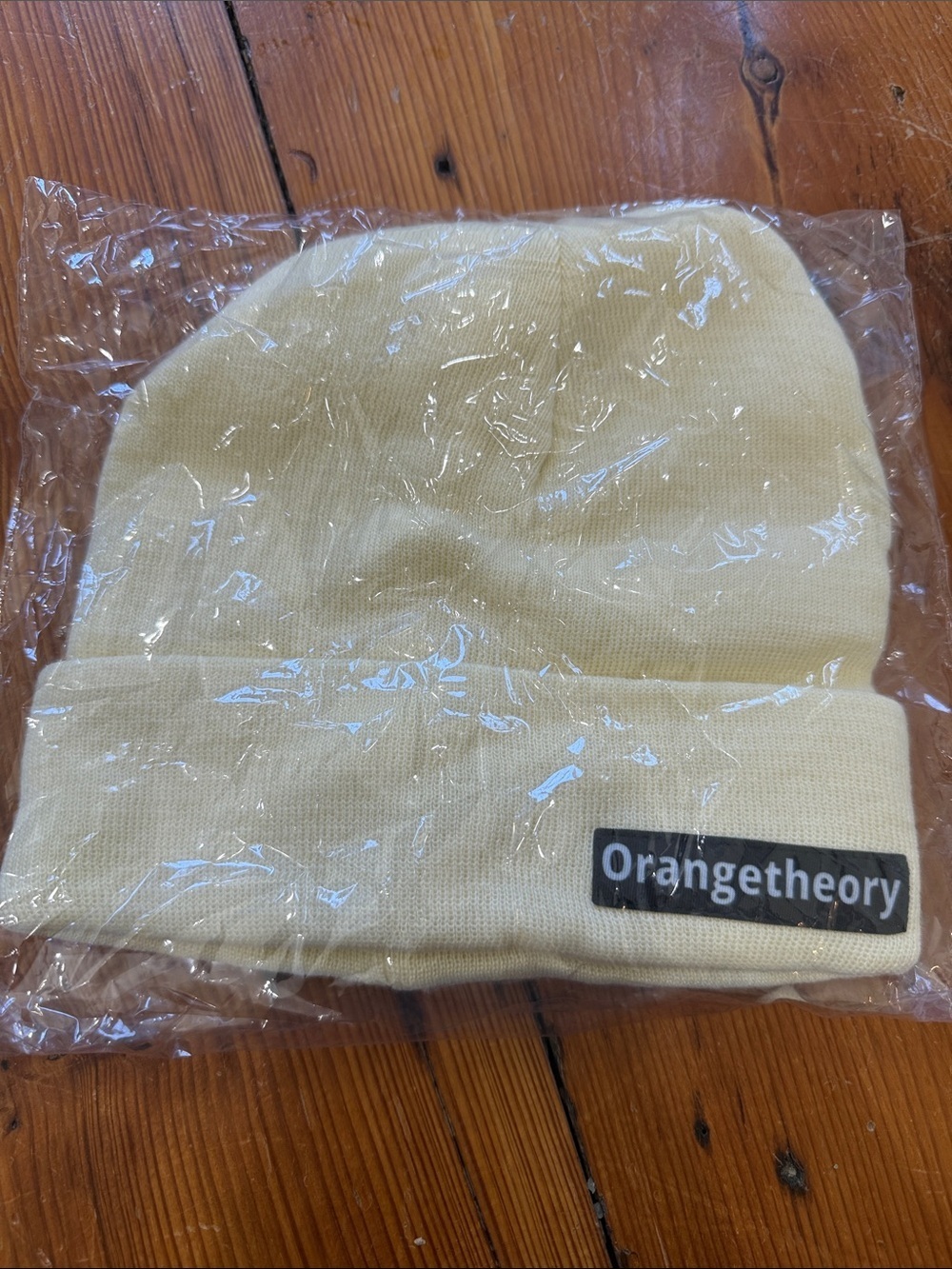 Orangetheory Unisex Pale Yellow Cuffed Knit Beanie Winter Hat
